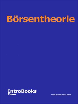 cover image of Börsentheorie
